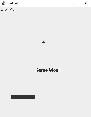 A screenshot of the game ending with a win